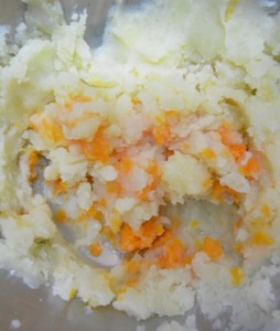 Mashed potatoes and carrots