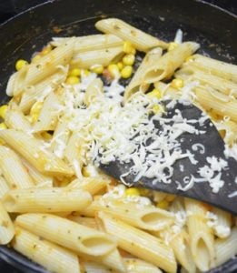 Making corn pasta recipe