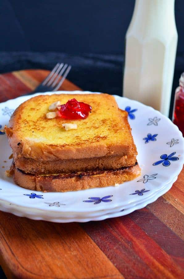 egg less french toast recipe with milk