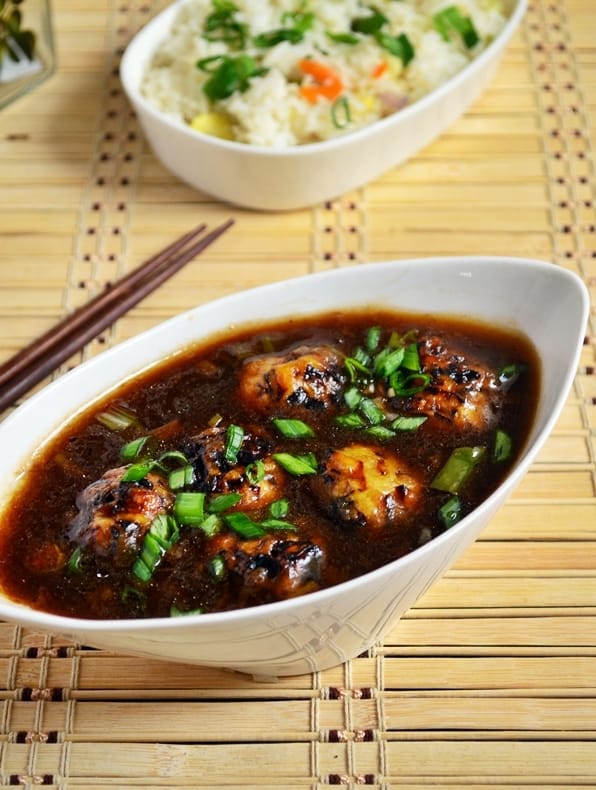 Veg manchurian recipe, gravy veg manhurian recipe