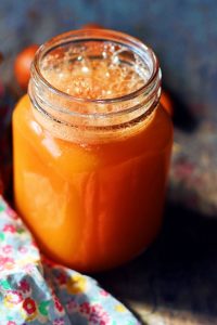 Homemade carrot juice