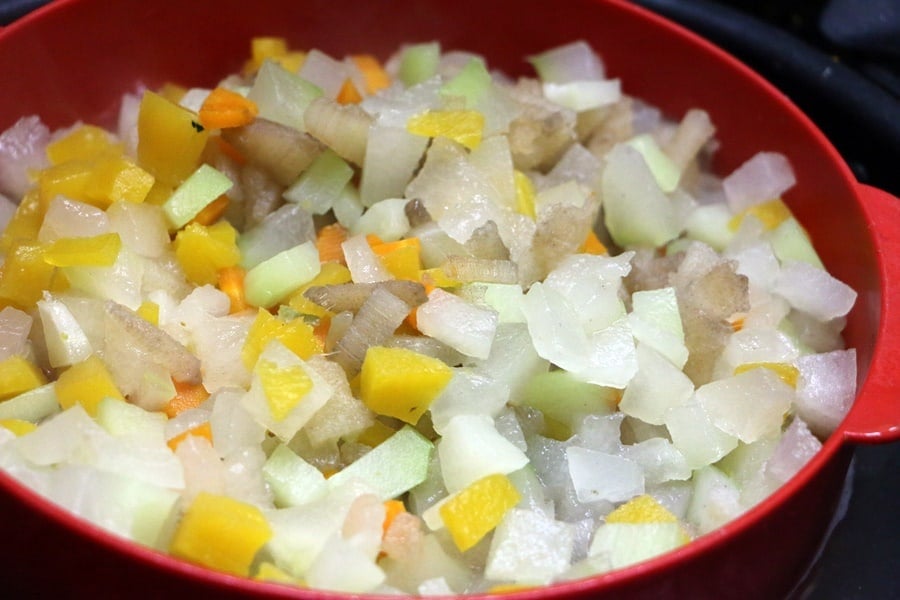 Steamed mixed vegetables for avial recipe