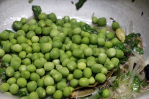 green peas added