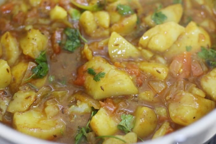 potato curry ready to serve