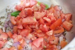 chopped tomatoes added
