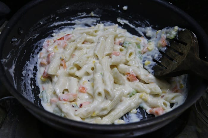 white sauce pasta recipe ready