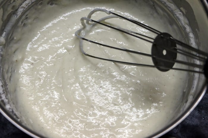 batter for making eggless waffle recipe