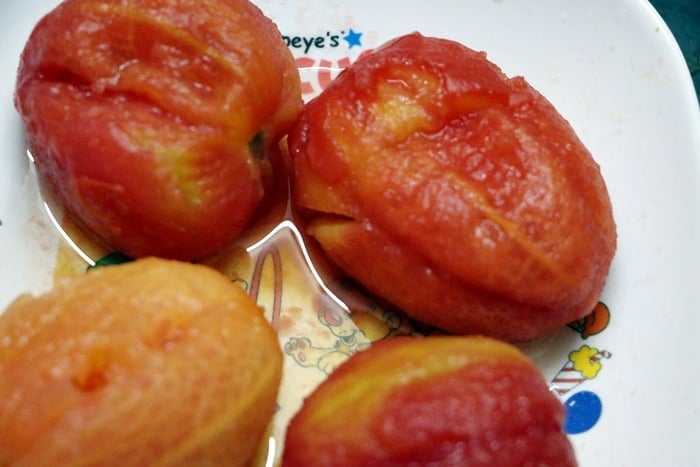 Blanched tomatoes