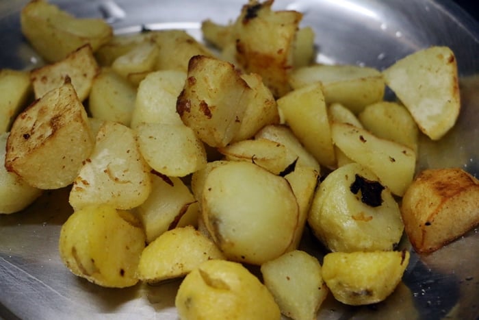 crispy and golden fried potatoes
