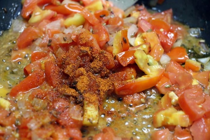 tomato curry recipe-process steps