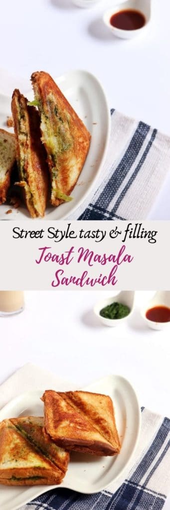 Masala toast sandwich