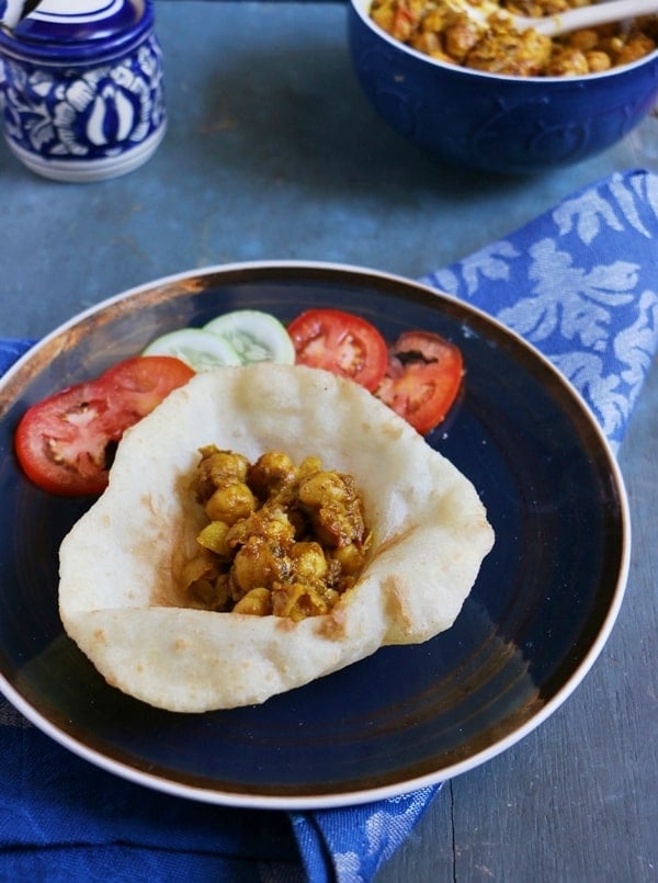 Bhatura served with chole
