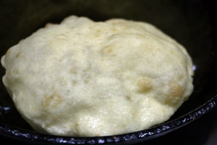 Frying bhature