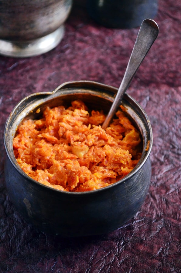 easy carrot halwa with condensed milk
