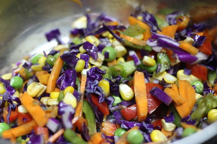 finely chopped veggies sauteed in olive oil