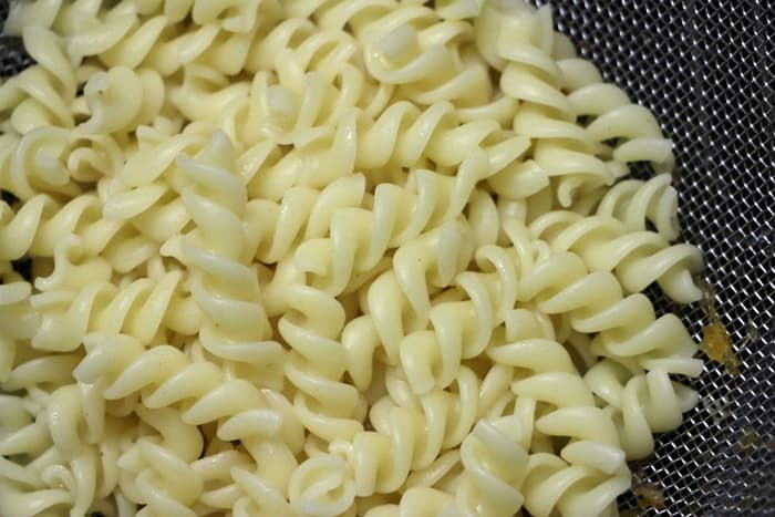 cooked and drained pasta