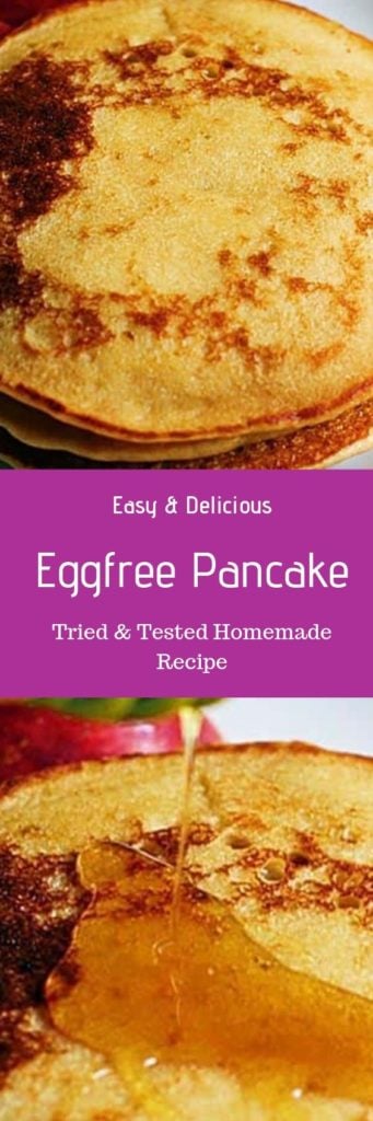 Eggless pancake recipe