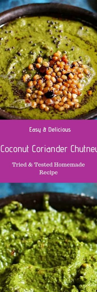Coconut coriander chutney recipe