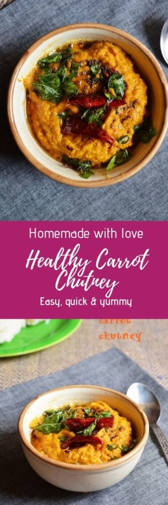 Easy and healthy carrot chutney