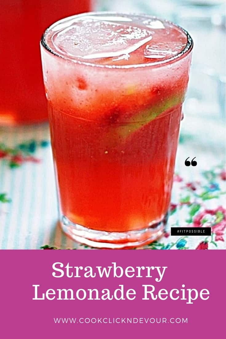 Strawberry lemonade recipe, easy summer drinks