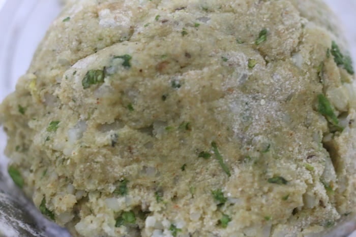 potato mixture or potato dough for aloo tikki