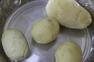 boiled and peeled potatoes