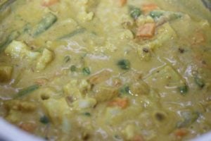 Indian vegetable korma ready