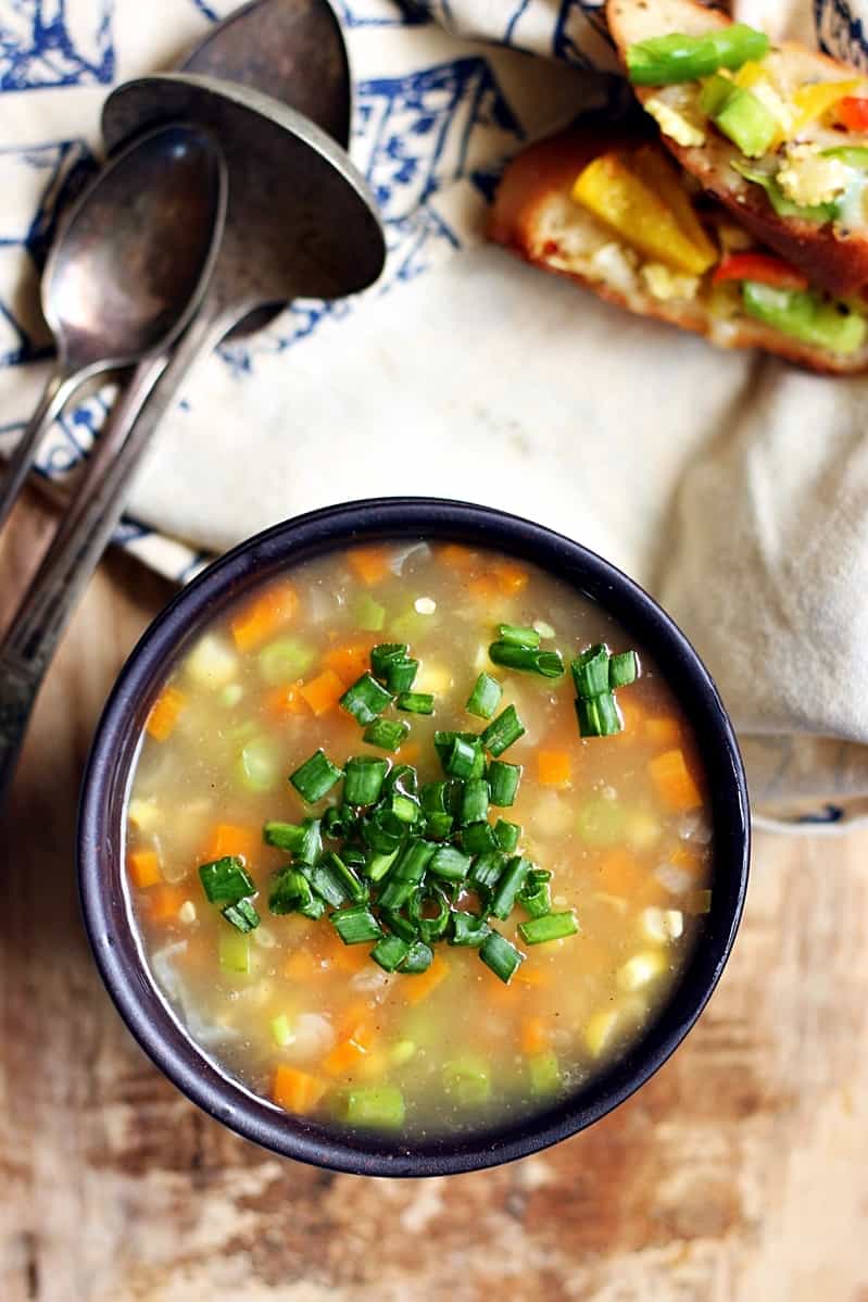 sweet corn clear soup recipe