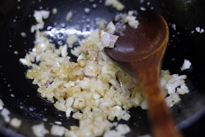 Sauteing onions