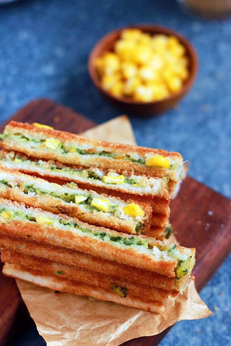 spinach corn sandwich recipe