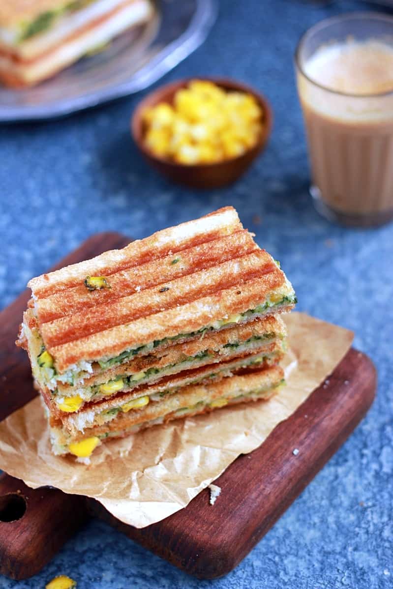 spinach corn sandwich recipe b