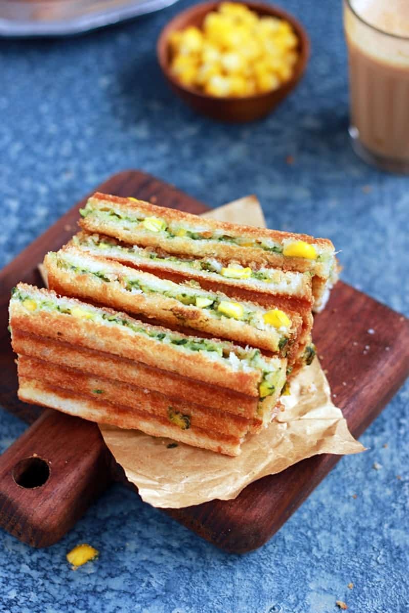 spinach corn sandwich recipe