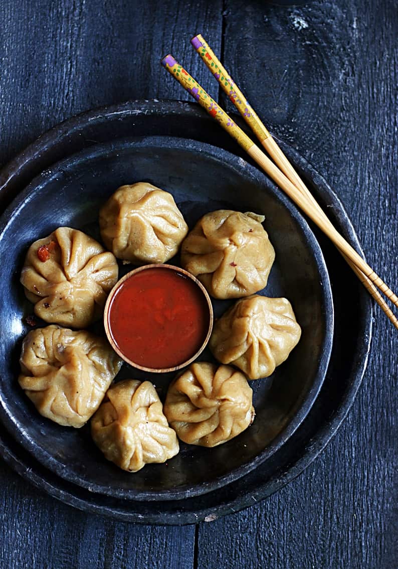 veg momos recipe with whole wheat flour