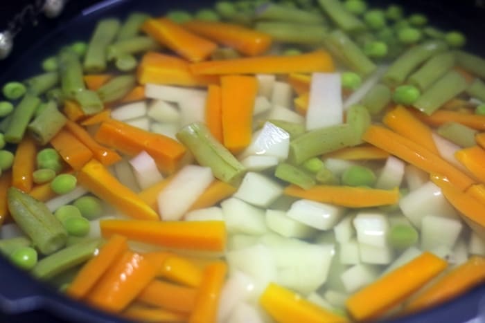 vegetable stew making