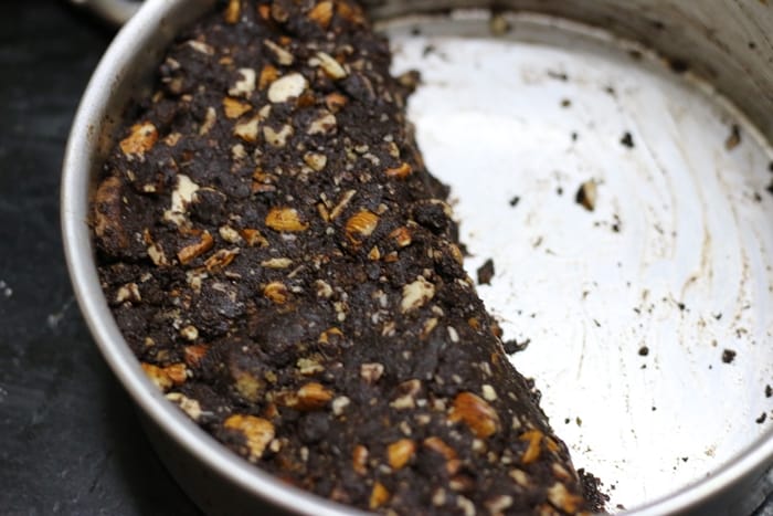 no bake chocolate almond cake step 4