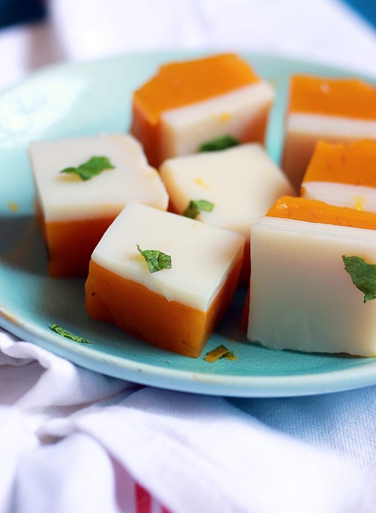 Mango coconut jelly recipe with agar agar