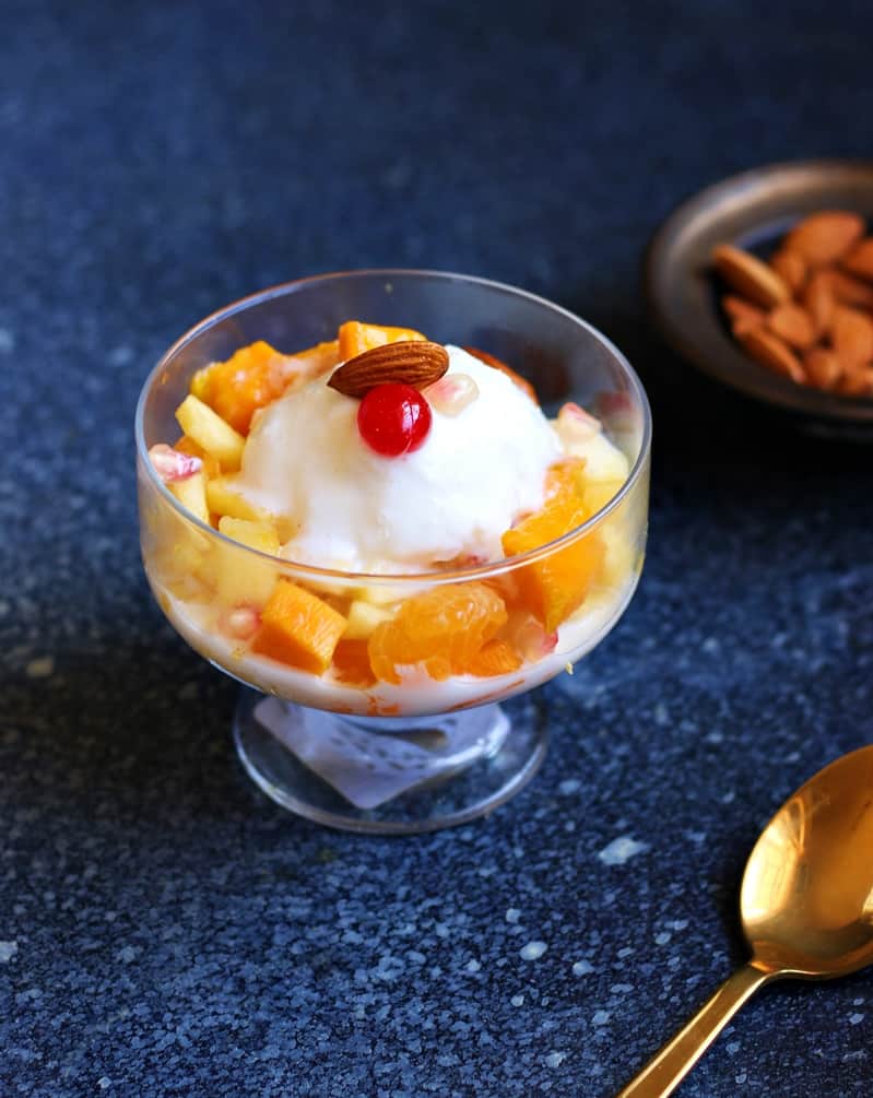 fruit salad with ice cream recipe