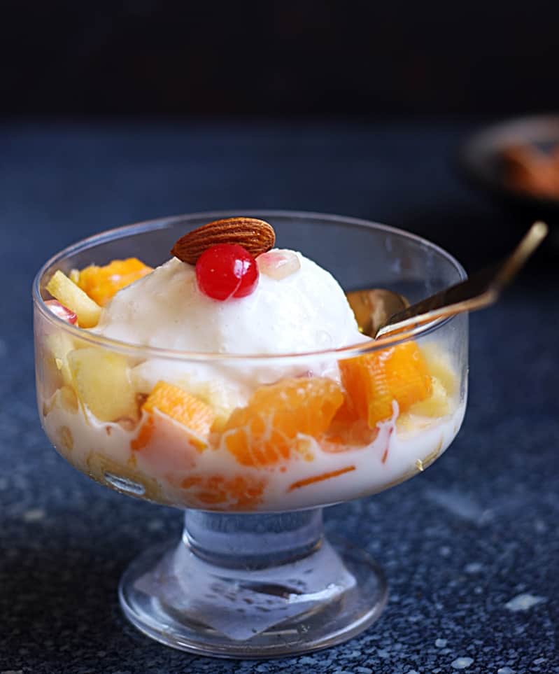 fruit salad with ice cream recipe 