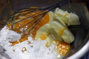 Ingredients for mango flavored butter cream for custard creams recipe