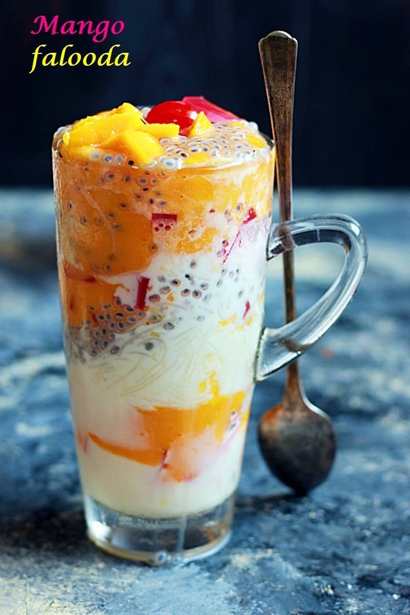 Mango falooda recipe with step by step photos.