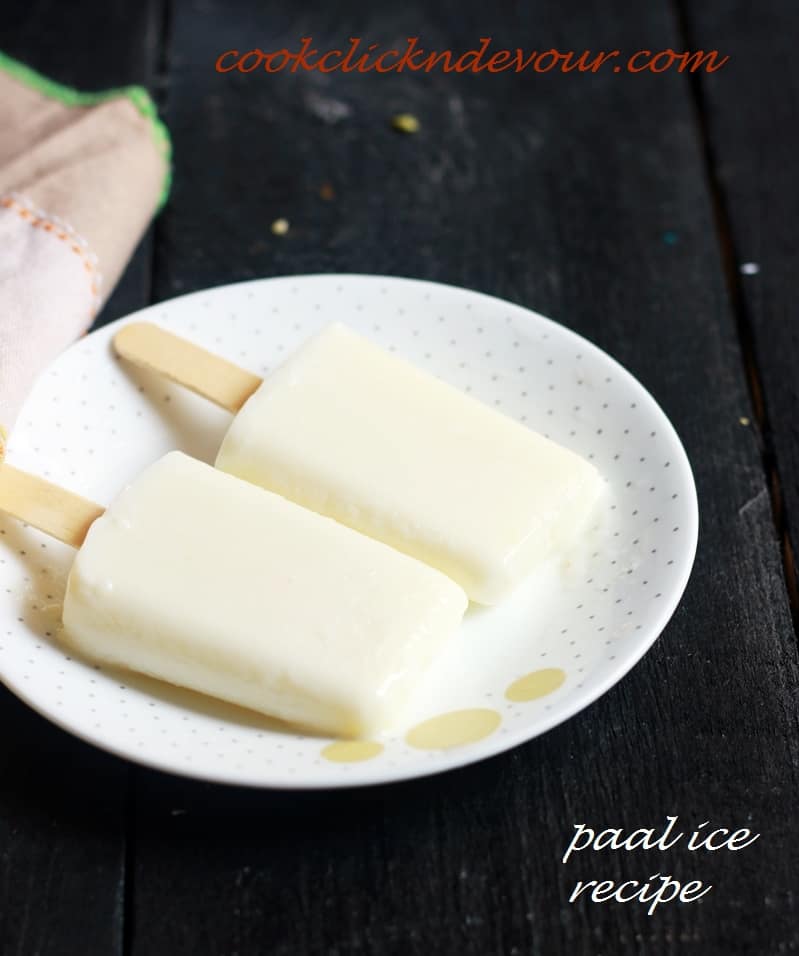 Paal ice recipe, milk popsicle recipe