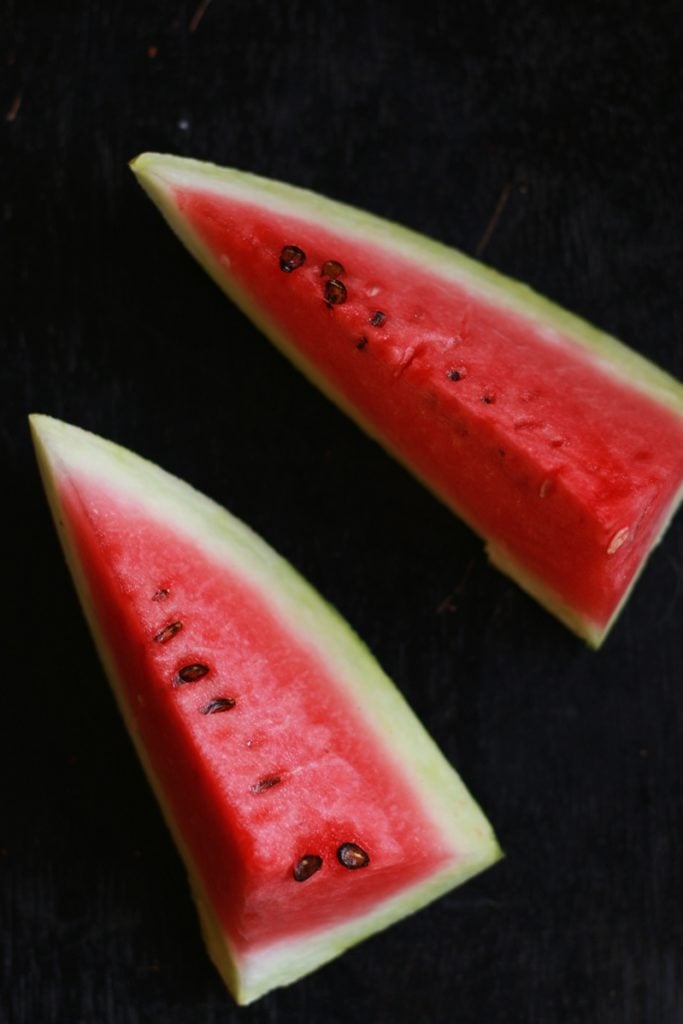 Sliced watermelon