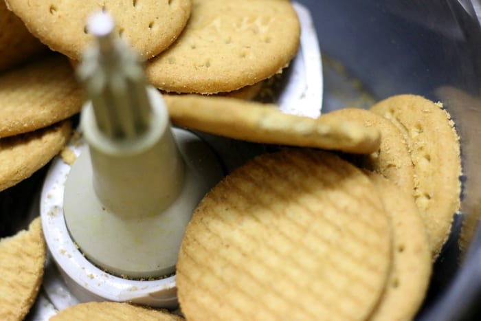 digestive biscuits in a food processor