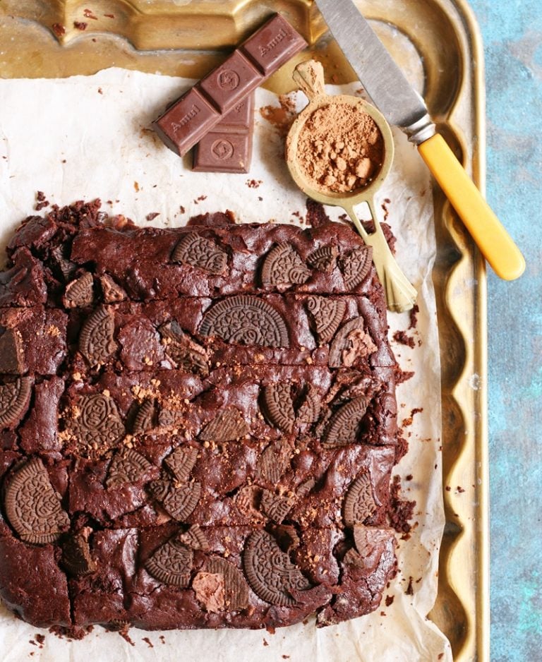 eggless oreo brownies recipe with whole wheat flour