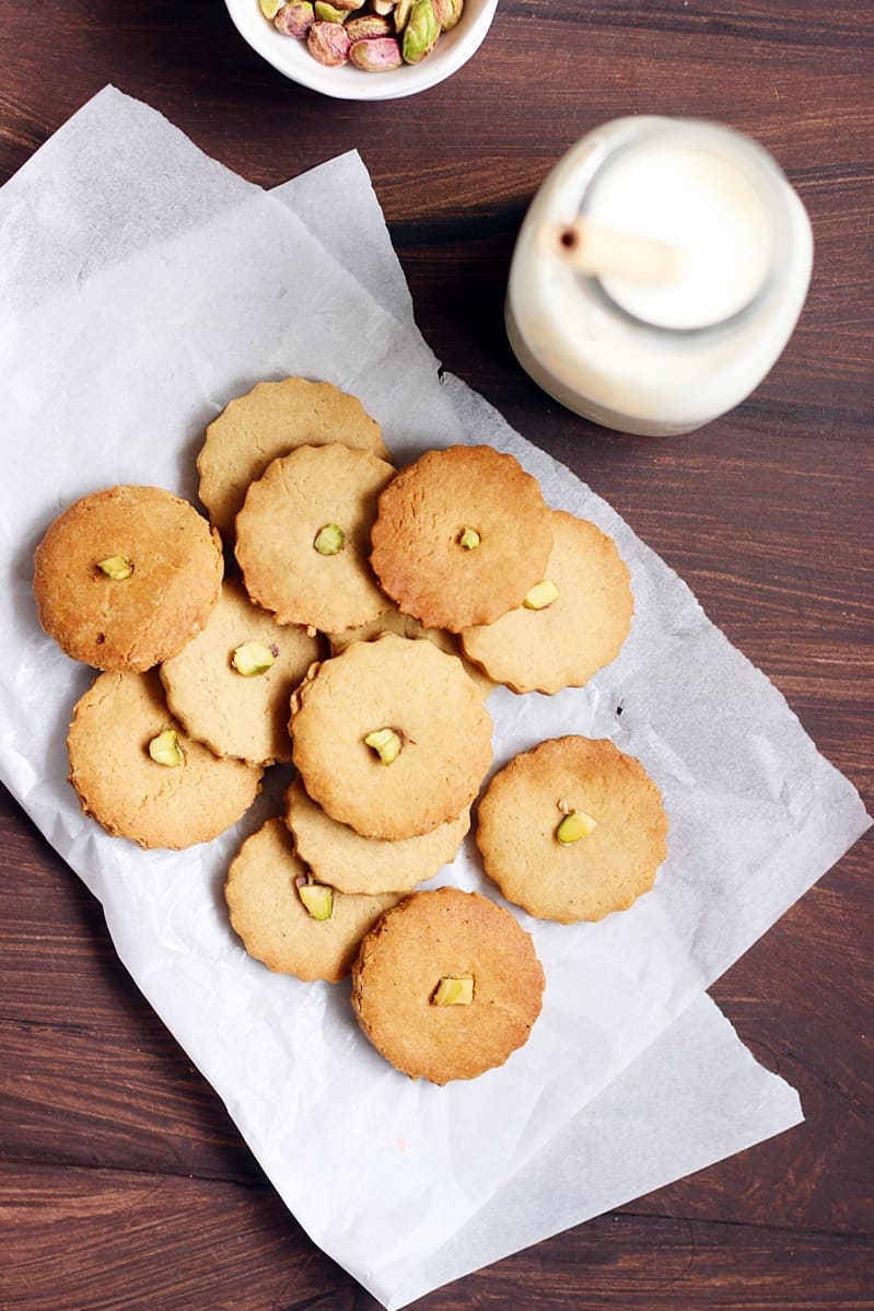 eggless butter cookies recipe with whole wheat flour