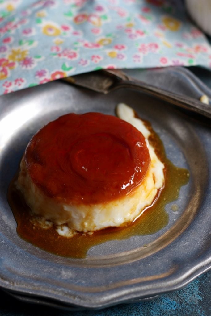 eggless creme caramel recipe | caramel custard pudding