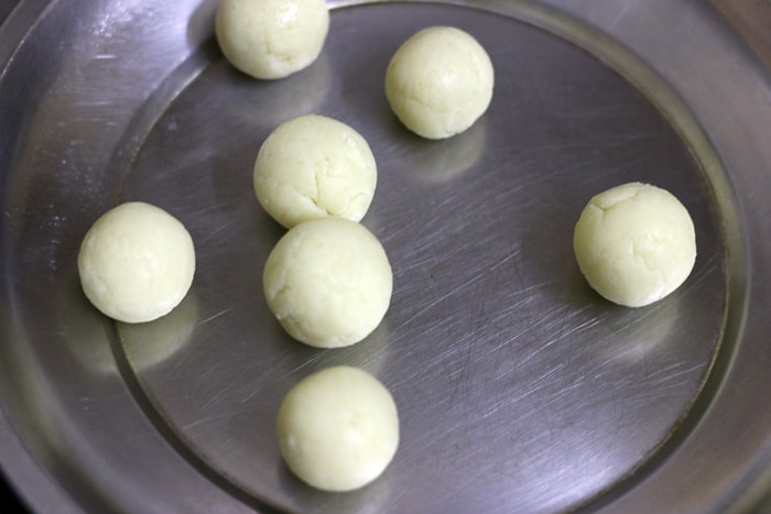 dough shaped to small balls