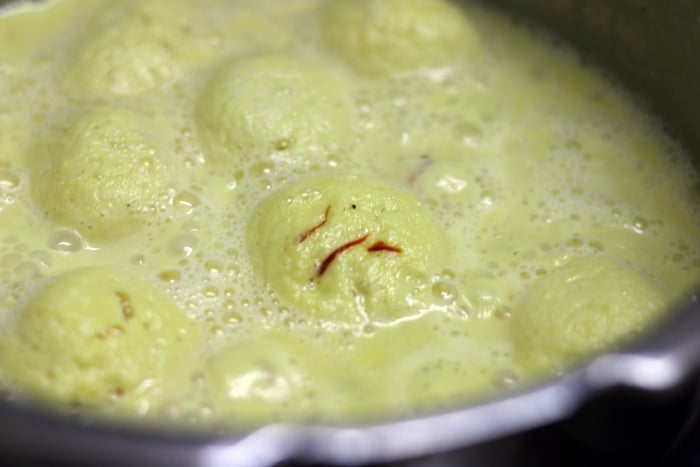 rasmalai ready to serve.