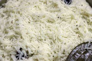80% cooked rice for biryani