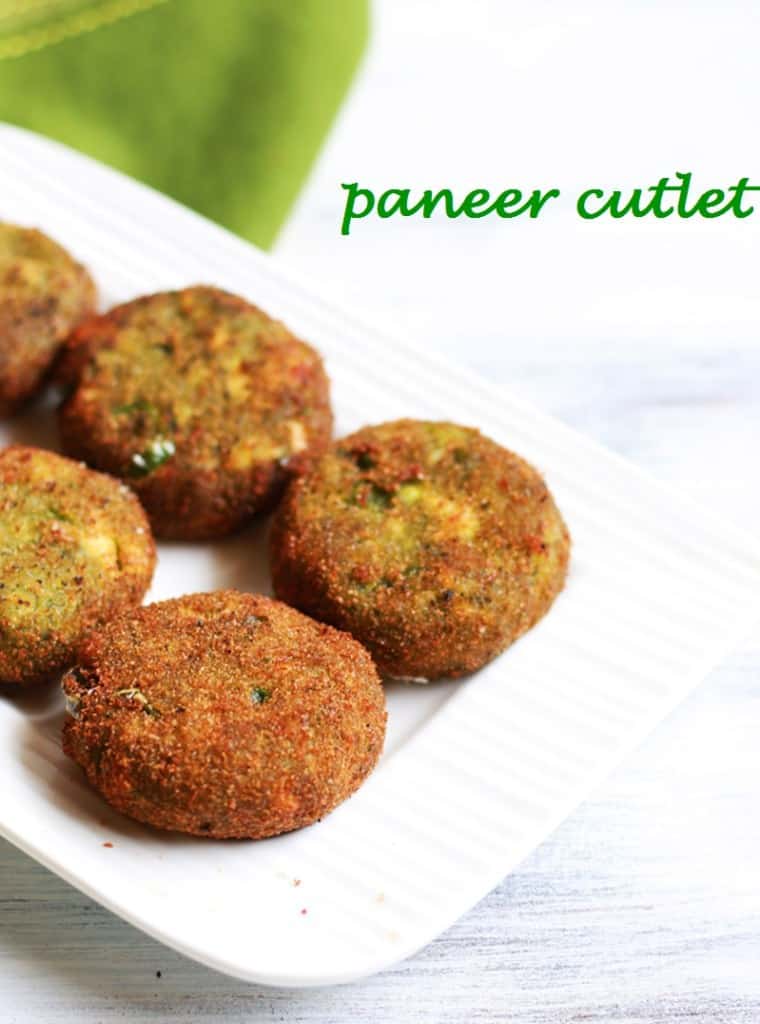 paneer cutlet recipe with mint leaves